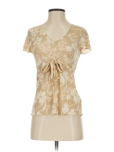Pre-owned Banana Republic Short Sleeve Blouse In Brown