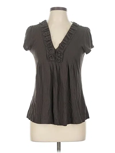 Pre-owned Banana Republic Short Sleeve Blouse In Brown