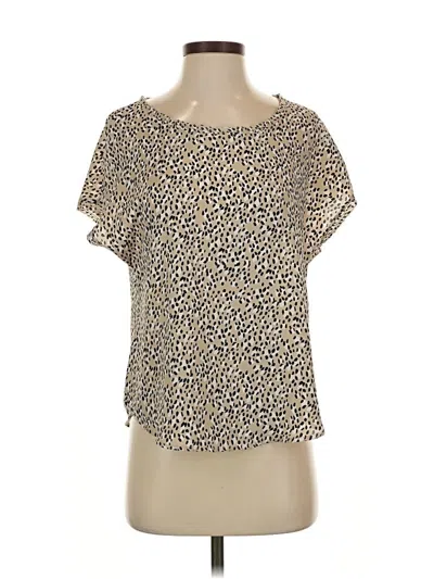 Pre-owned Banana Republic Short Sleeve Blouse In Gold