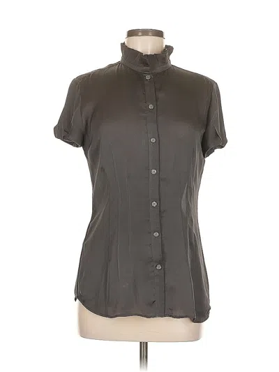 Pre-owned Banana Republic Short Sleeve Blouse In Gray