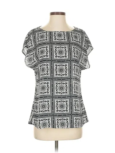 Pre-owned Banana Republic Short Sleeve Blouse In Gray