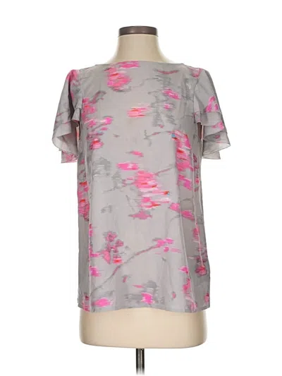 Pre-owned Banana Republic Short Sleeve Blouse In Gray