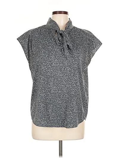 Pre-owned Banana Republic Short Sleeve Blouse In Gray