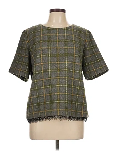 Pre-owned Banana Republic Short Sleeve Blouse In Gray