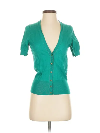 Pre-owned Banana Republic Short Sleeve Blouse In Green