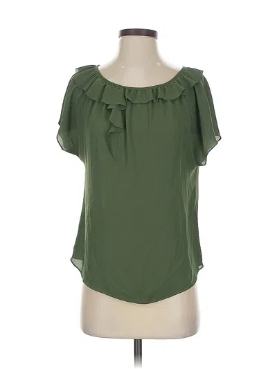 Pre-owned Banana Republic Short Sleeve Blouse In Green