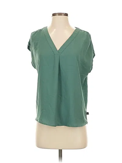 Pre-owned Banana Republic Short Sleeve Blouse In Green