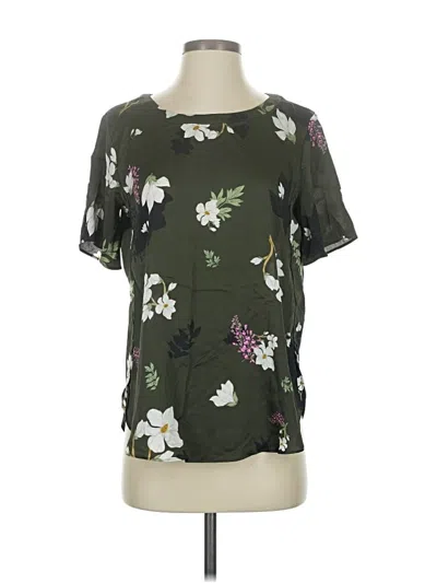 Pre-owned Banana Republic Short Sleeve Blouse In Green