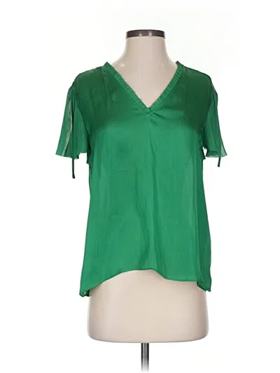 Pre-owned Banana Republic Short Sleeve Blouse In Green