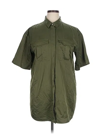 Pre-owned Banana Republic Short Sleeve Blouse In Green