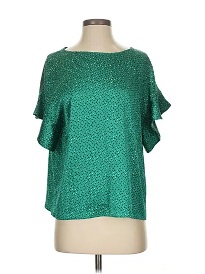Pre-owned Banana Republic Short Sleeve Blouse In Green