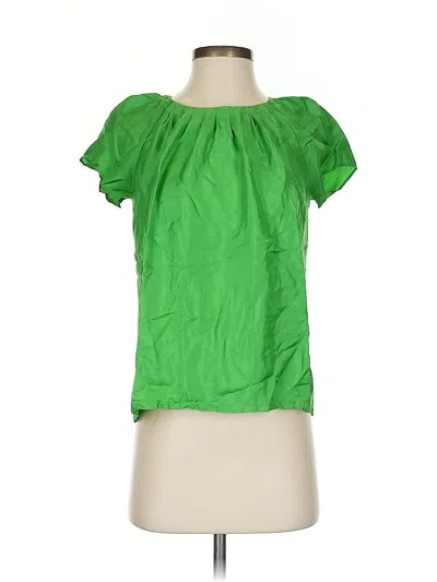 Pre-owned Banana Republic Short Sleeve Blouse In Green