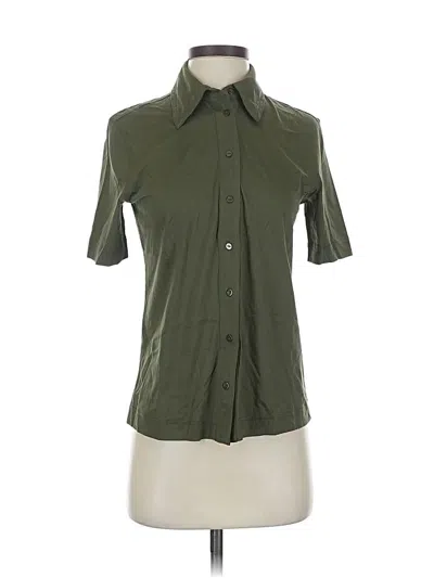 Banana Republic Short Sleeve Blouse In Green