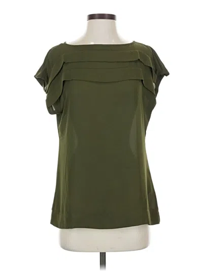 Pre-owned Banana Republic Short Sleeve Blouse In Green