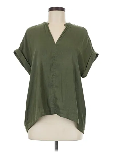 Pre-owned Banana Republic Short Sleeve Blouse In Green