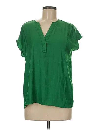 Pre-owned Banana Republic Short Sleeve Blouse In Green