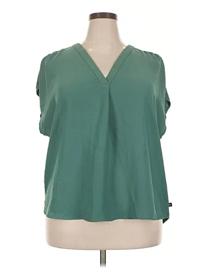 Pre-owned Banana Republic Short Sleeve Blouse In Green