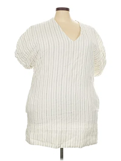 Pre-owned Banana Republic Short Sleeve Blouse In Ivory