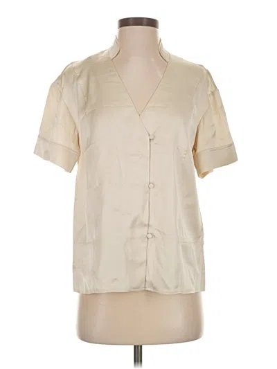 Banana Republic Short Sleeve Blouse In Neutral