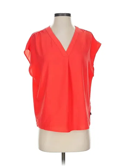 Pre-owned Banana Republic Short Sleeve Blouse In Orange
