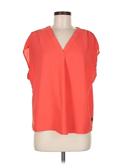 Pre-owned Banana Republic Short Sleeve Blouse In Orange