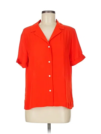 Pre-owned Banana Republic Short Sleeve Blouse In Orange