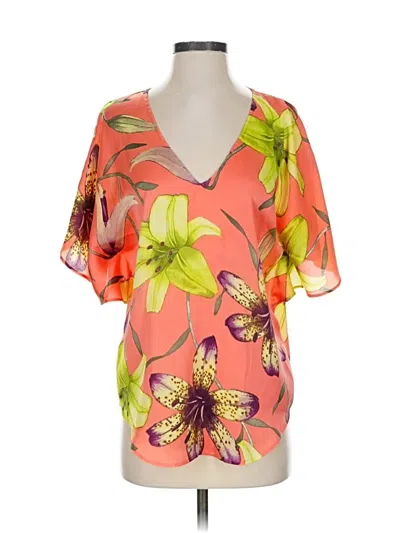 Pre-owned Banana Republic Short Sleeve Blouse In Orange