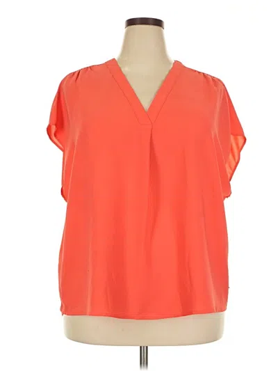 Pre-owned Banana Republic Short Sleeve Blouse In Orange