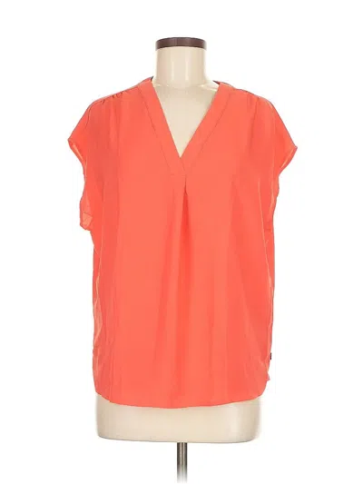 Pre-owned Banana Republic Short Sleeve Blouse In Orange