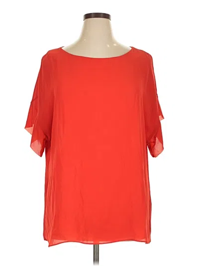 Pre-owned Banana Republic Short Sleeve Blouse In Orange