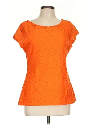 Pre-owned Banana Republic Short Sleeve Blouse In Orange