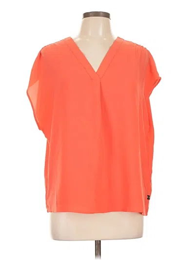 Pre-owned Banana Republic Short Sleeve Blouse In Orange