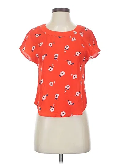 Pre-owned Banana Republic Short Sleeve Blouse In Orange