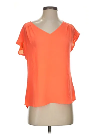 Pre-owned Banana Republic Short Sleeve Blouse In Orange