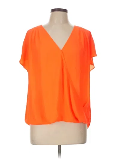 Pre-owned Banana Republic Short Sleeve Blouse In Orange