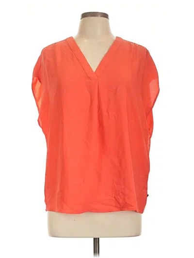 Banana Republic Short Sleeve Blouse In Orange
