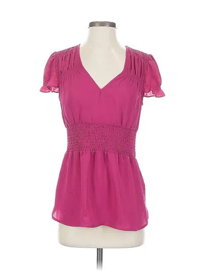 Pre-owned Banana Republic Short Sleeve Blouse In Pink