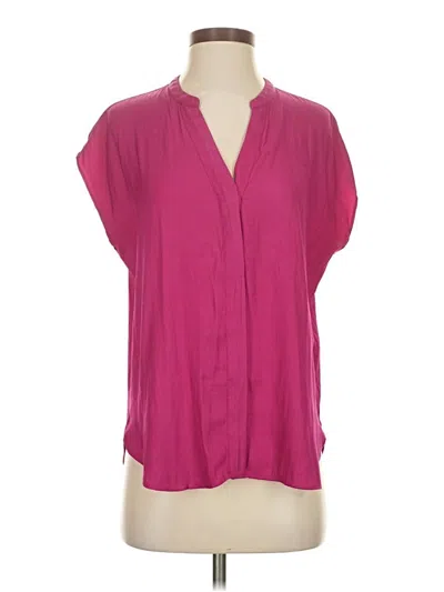 Pre-owned Banana Republic Short Sleeve Blouse In Pink