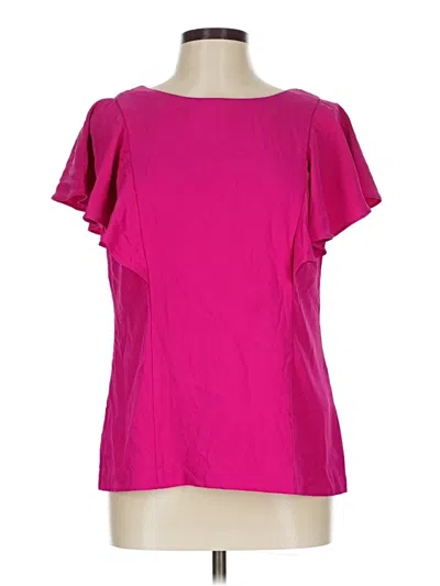 Pre-owned Banana Republic Short Sleeve Blouse In Pink