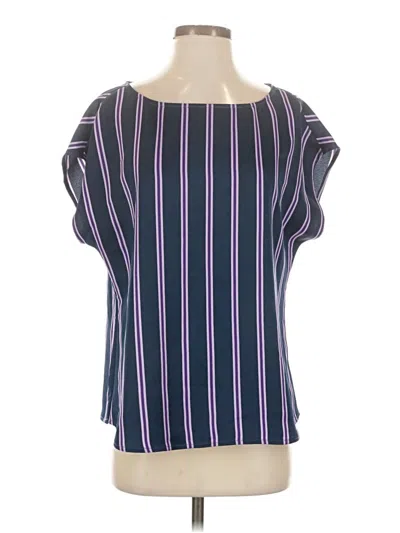 Pre-owned Banana Republic Short Sleeve Blouse In Purple