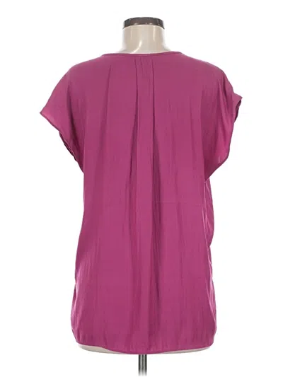 Pre-owned Banana Republic Short Sleeve Blouse In Purple