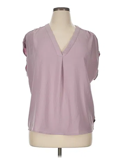 Pre-owned Banana Republic Short Sleeve Blouse In Purple