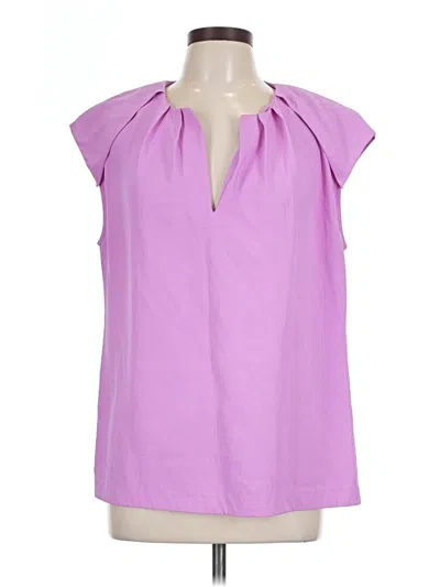 Pre-owned Banana Republic Short Sleeve Blouse In Purple
