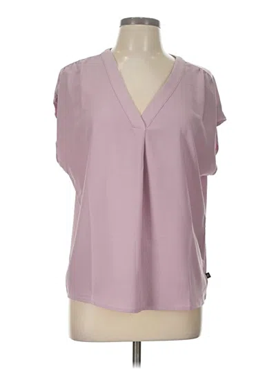 Pre-owned Banana Republic Short Sleeve Blouse In Purple