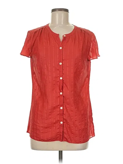 Pre-owned Banana Republic Short Sleeve Blouse In Red