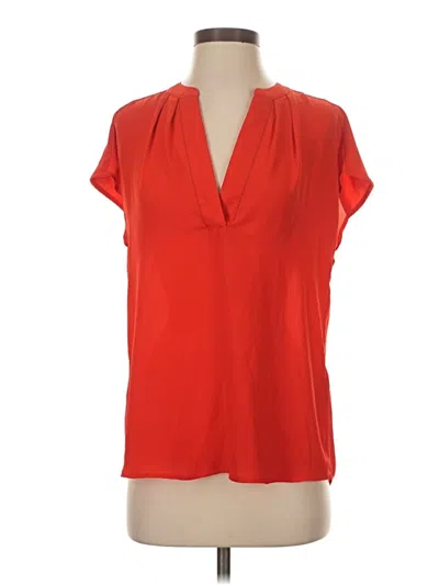 Pre-owned Banana Republic Short Sleeve Blouse In Red