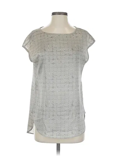 Pre-owned Banana Republic Short Sleeve Blouse In Silver