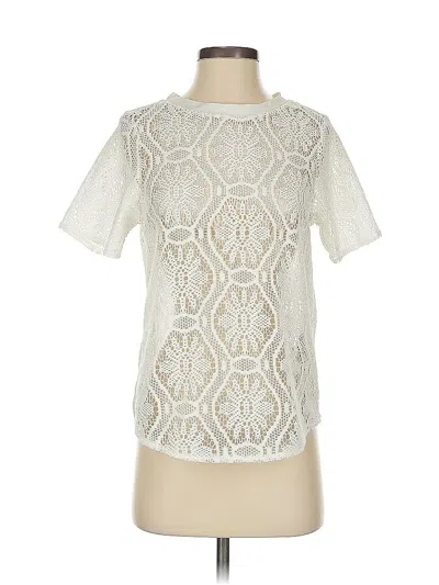 Pre-owned Banana Republic Short Sleeve Blouse In White