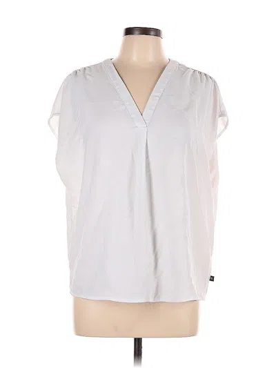 Pre-owned Banana Republic Short Sleeve Blouse In White