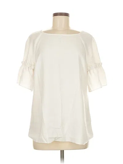 Pre-owned Banana Republic Short Sleeve Blouse In White